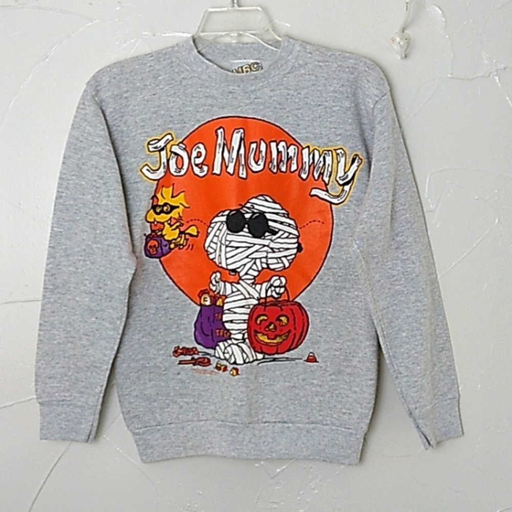Vintage 1971 Peanuts Snoopy Joe Mummy Sweatshirt Size Large Made in USA‎